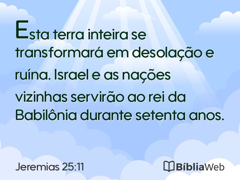 Jeremias 25:11 em imagem para compartilhar