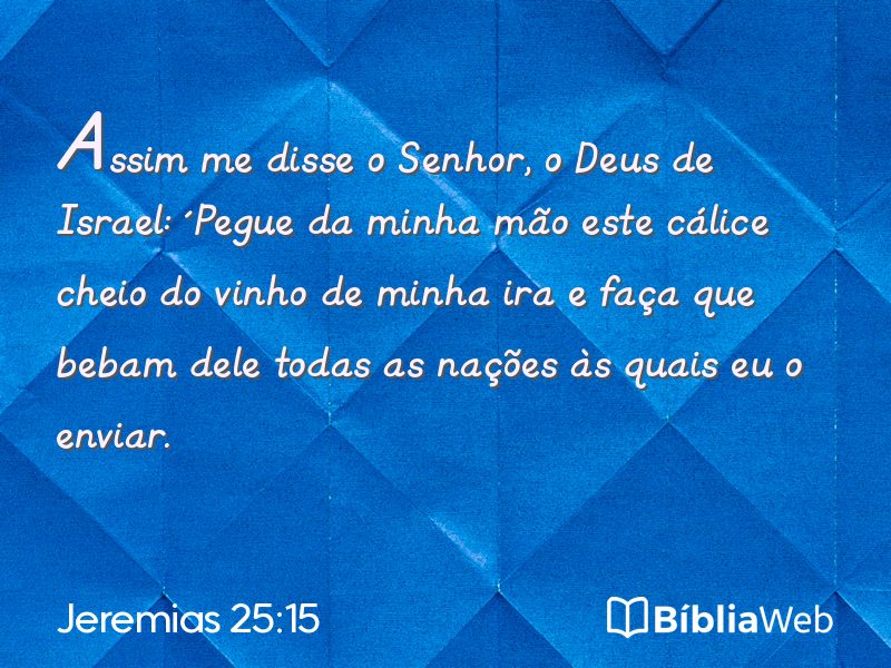 Jeremias 25:15 em imagem para compartilhar