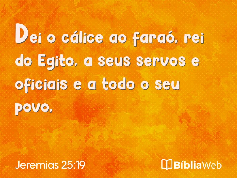 Jeremias 25:19 em imagem para compartilhar
