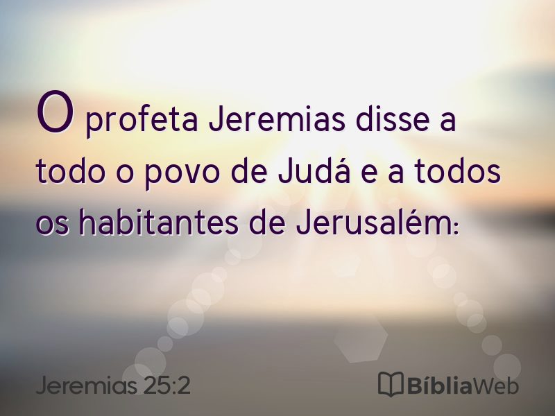Jeremias 25:2 em imagem para compartilhar