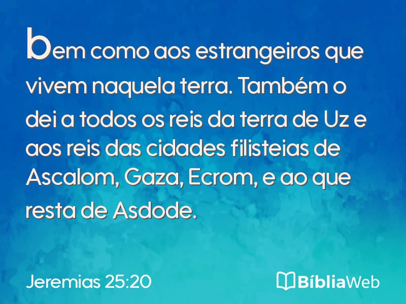 Jeremias 25:20 em imagem para compartilhar