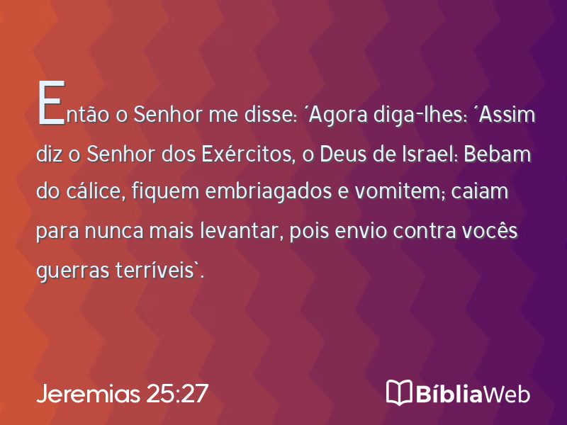 Jeremias 25:27 em imagem para compartilhar