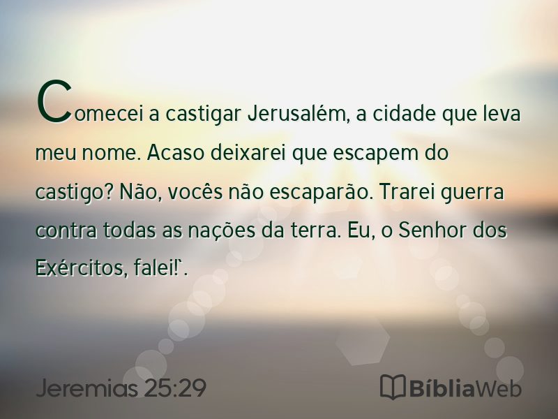 Jeremias 25:29 em imagem para compartilhar