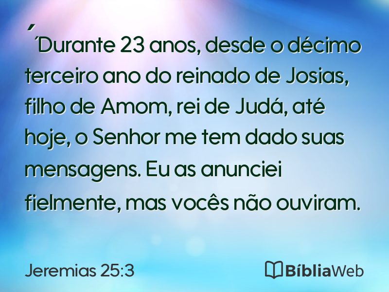 Jeremias 25:3 em imagem para compartilhar