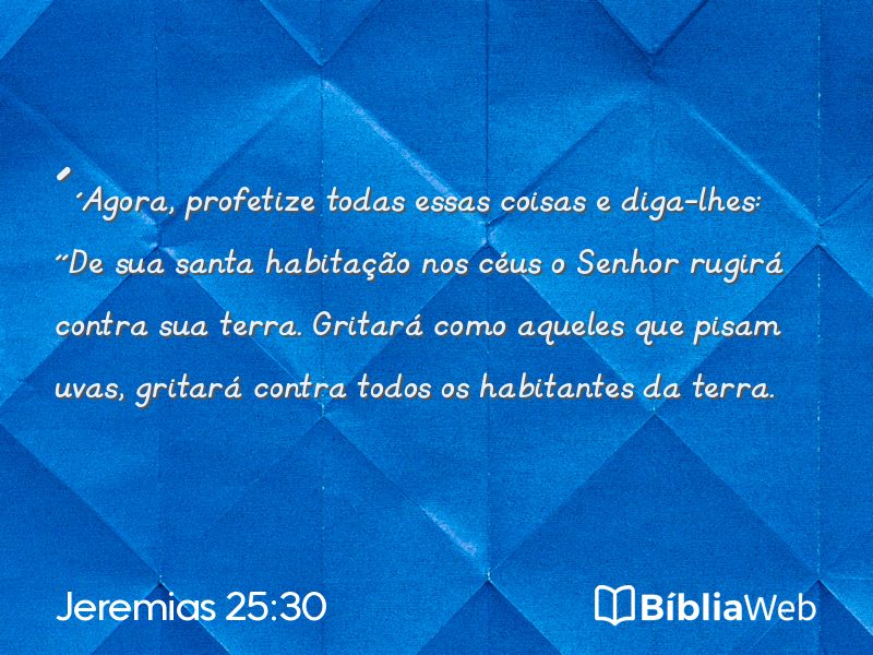 Jeremias 25:30 em imagem para compartilhar