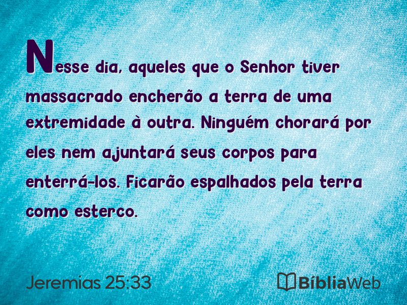 Jeremias 25:33 em imagem para compartilhar