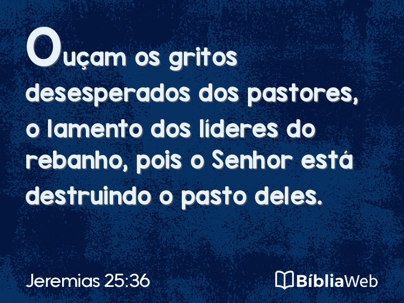 Jeremias 25:36 em imagem para compartilhar