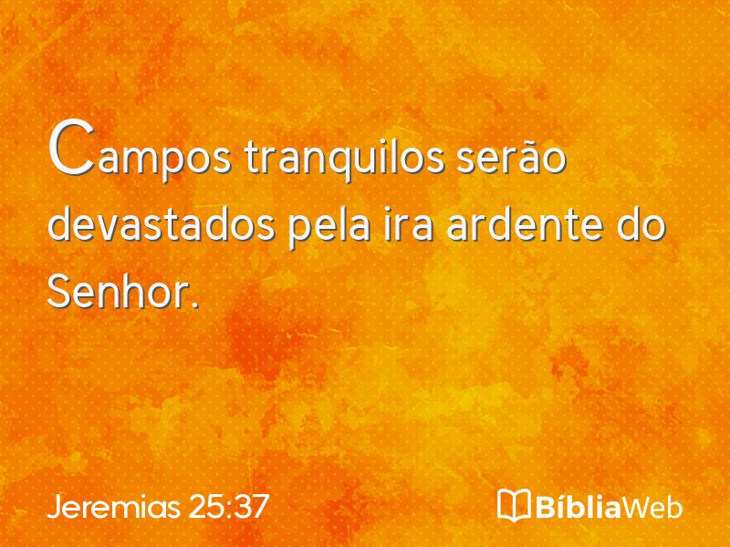 Jeremias 25:37 em imagem para compartilhar