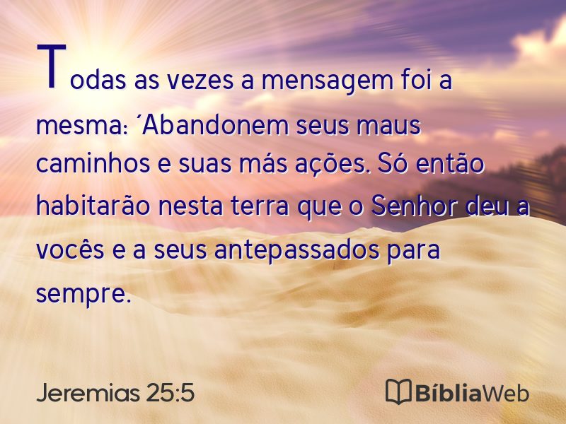 Jeremias 25:5 em imagem para compartilhar