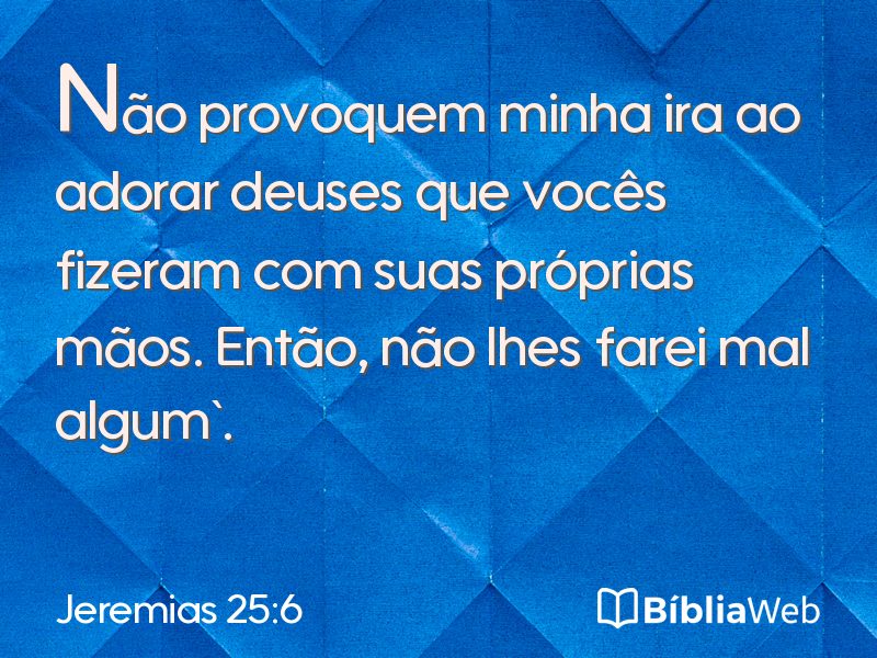 Jeremias 25:6 em imagem para compartilhar
