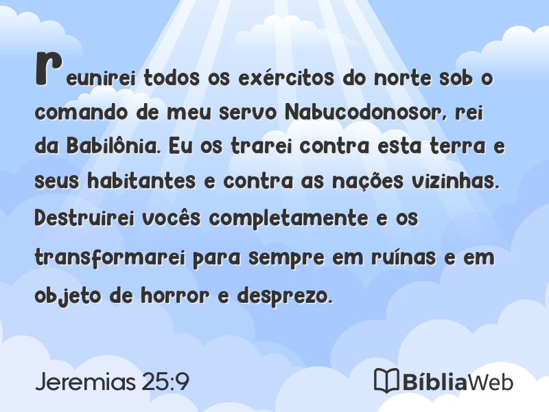Jeremias 25:9 em imagem para compartilhar
