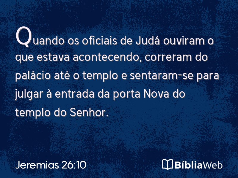 Jeremias 26:10 em imagem para compartilhar