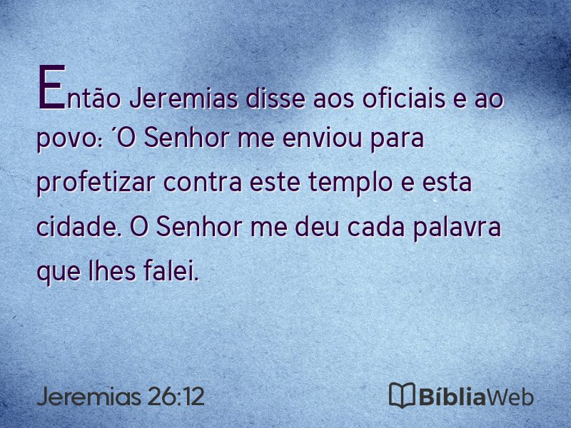 Jeremias 26:12 em imagem para compartilhar