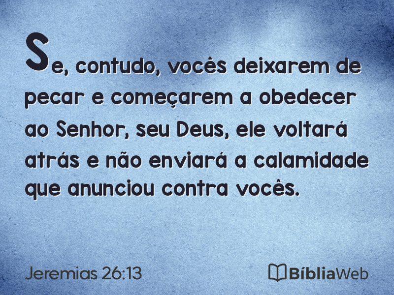 Jeremias 26:13 em imagem para compartilhar