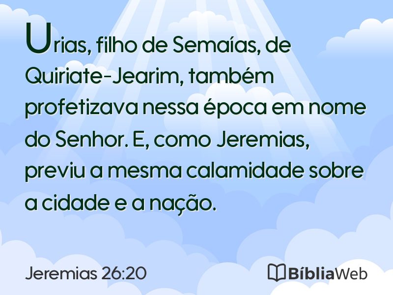 Jeremias 26:20 em imagem para compartilhar