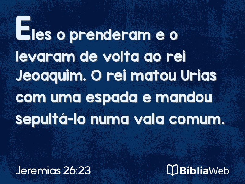 Jeremias 26:23 em imagem para compartilhar