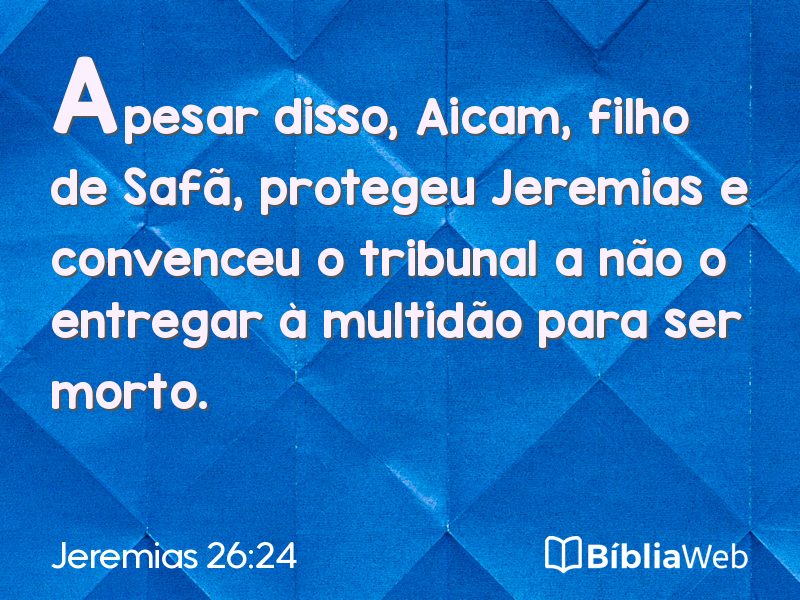 Jeremias 26:24 em imagem para compartilhar