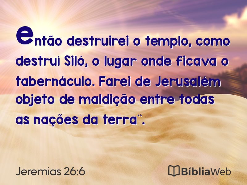 Jeremias 26:6 em imagem para compartilhar