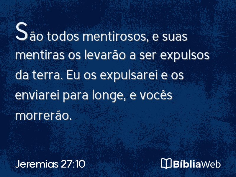 Jeremias 27:10 em imagem para compartilhar