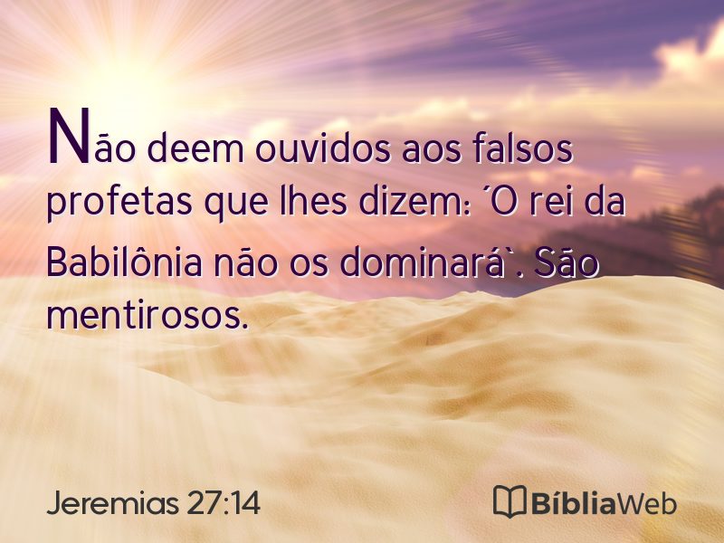 Jeremias 27:14 em imagem para compartilhar
