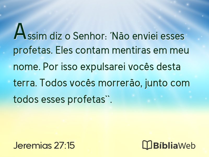Jeremias 27:15 em imagem para compartilhar
