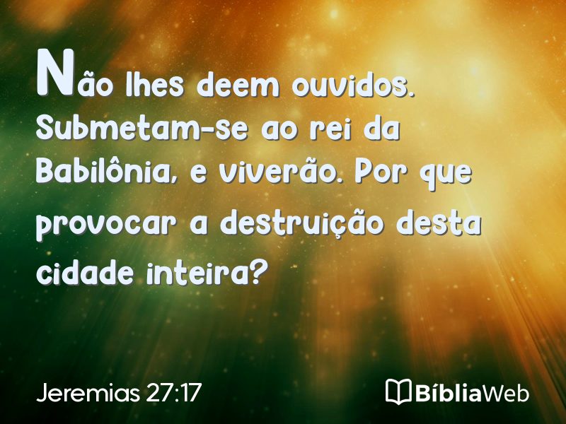 Jeremias 27:17 em imagem para compartilhar