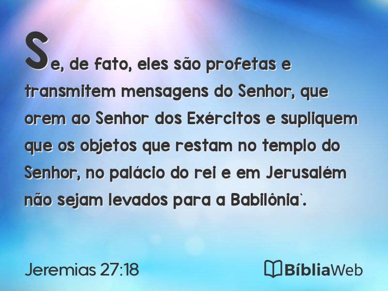 Jeremias 27:18 em imagem para compartilhar