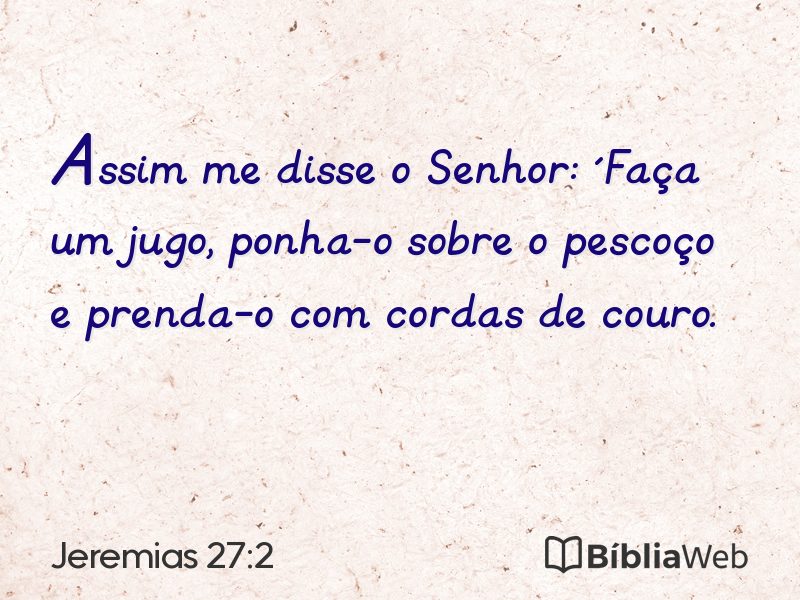 Jeremias 27:2 em imagem para compartilhar