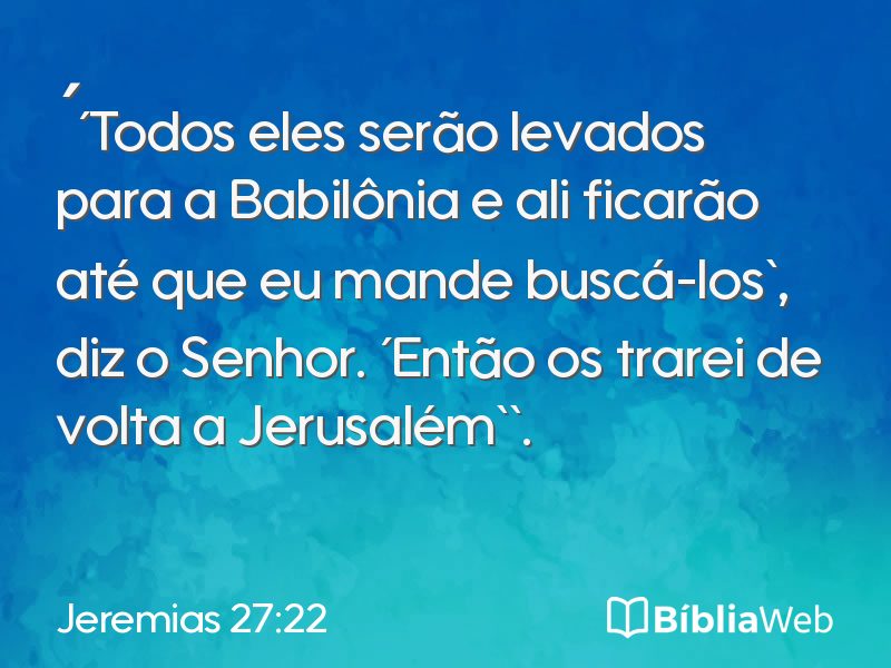 Jeremias 27:22 em imagem para compartilhar