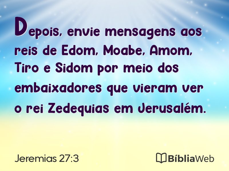 Jeremias 27:3 em imagem para compartilhar