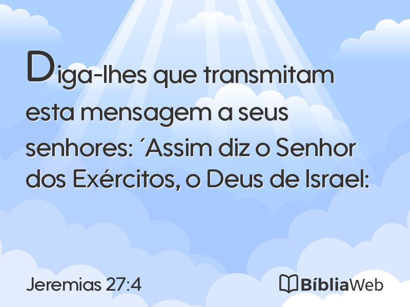 Jeremias 27:4 em imagem para compartilhar