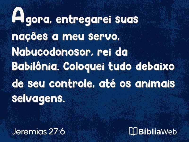 Jeremias 27:6 em imagem para compartilhar