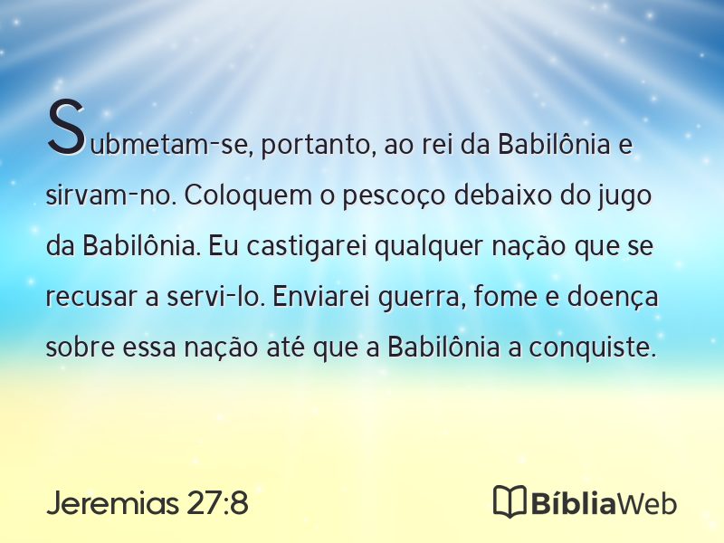 Jeremias 27:8 em imagem para compartilhar