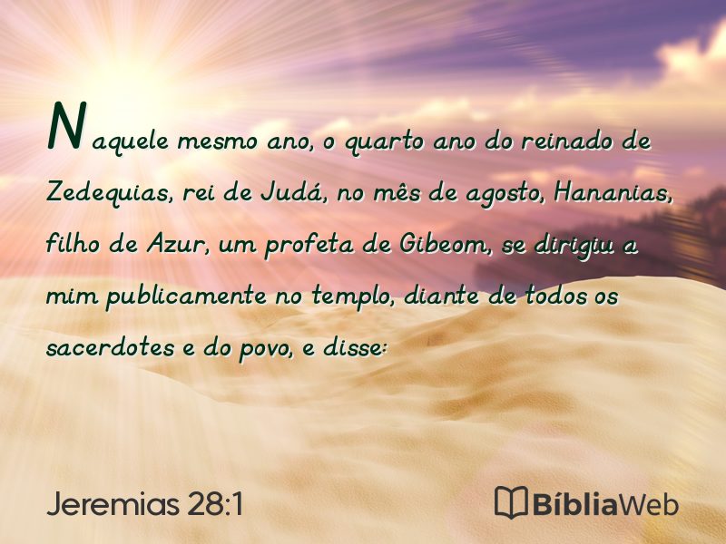 Jeremias 28:1 em imagem para compartilhar