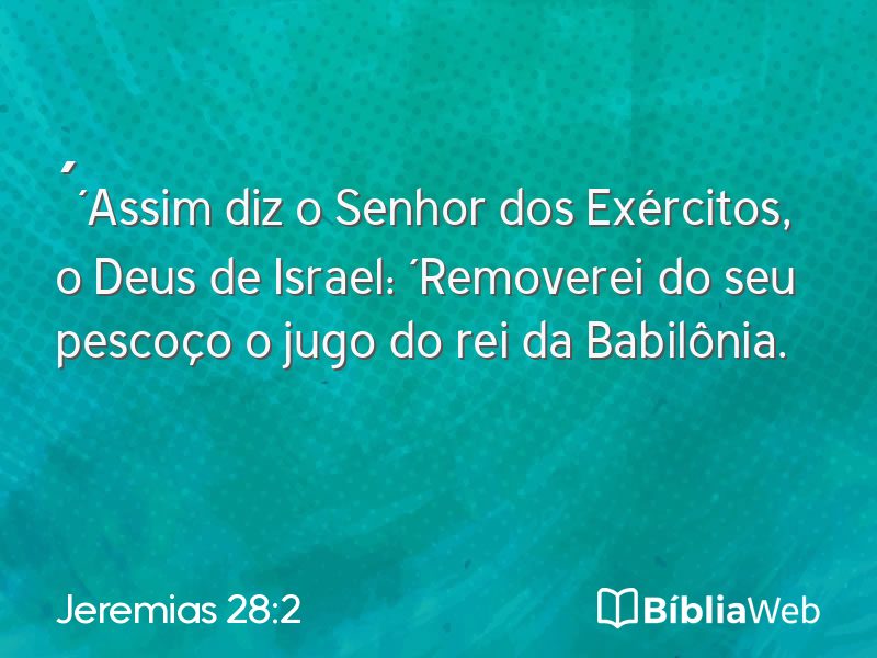 Jeremias 28:2 em imagem para compartilhar