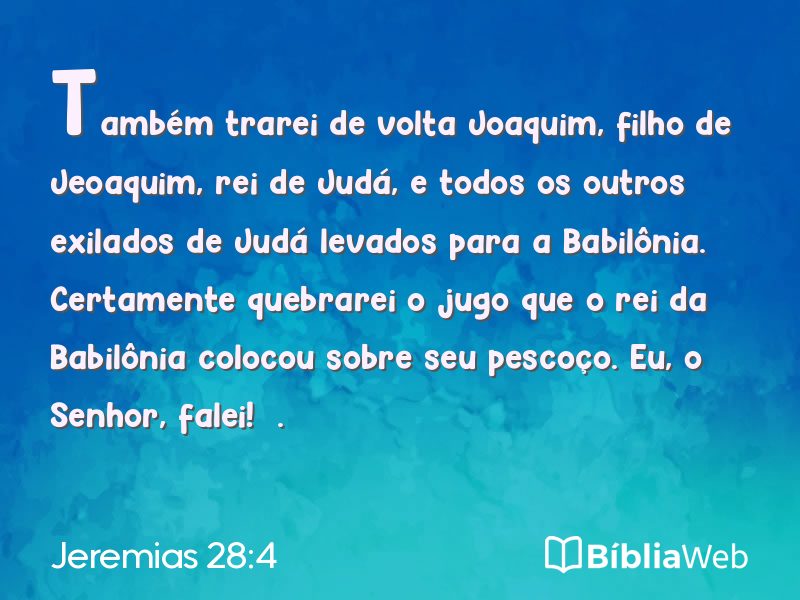 Jeremias 28:4 em imagem para compartilhar
