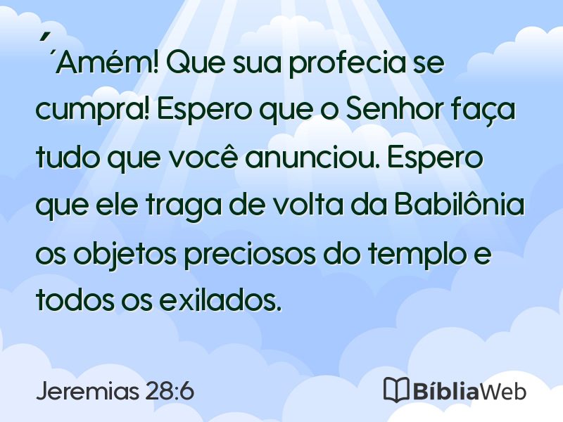 Jeremias 28:6 em imagem para compartilhar