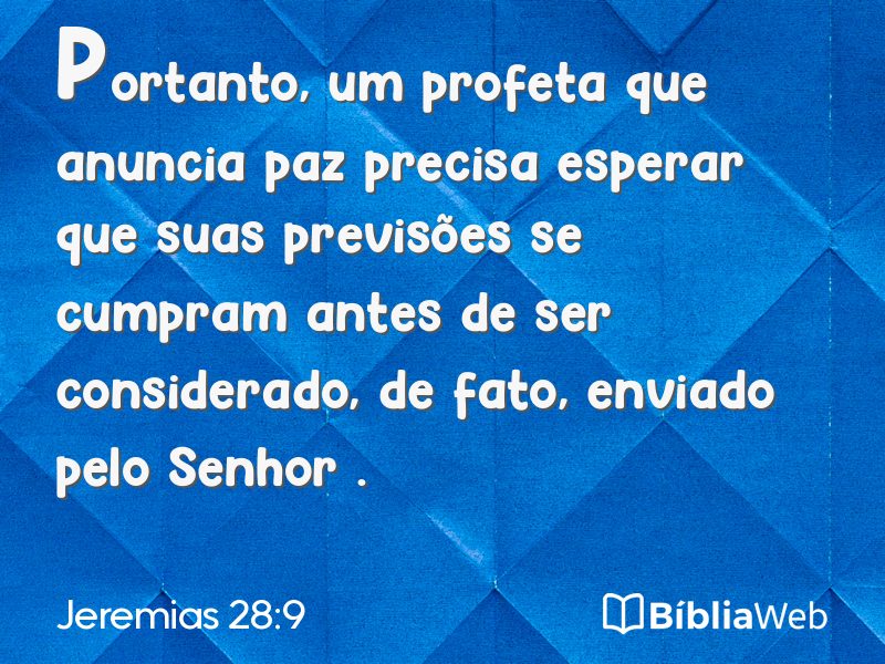Jeremias 28:9 em imagem para compartilhar