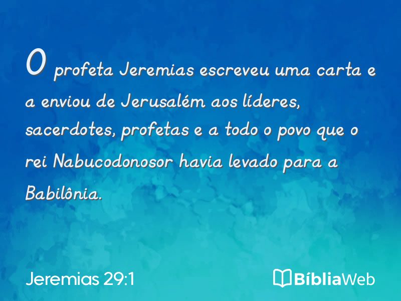 Jeremias 29:1 em imagem para compartilhar
