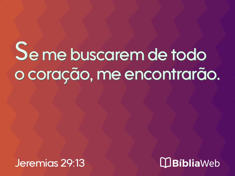 Jeremias 29:13 em imagem para compartilhar