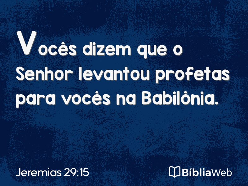 Jeremias 29:15 em imagem para compartilhar