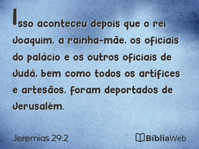 Jeremias 29:2 em imagem para compartilhar