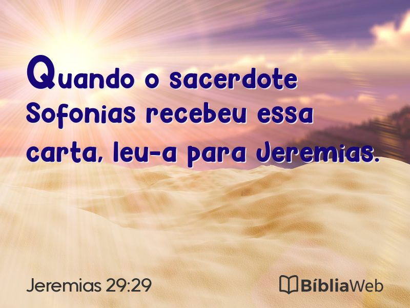 Jeremias 29:29 em imagem para compartilhar