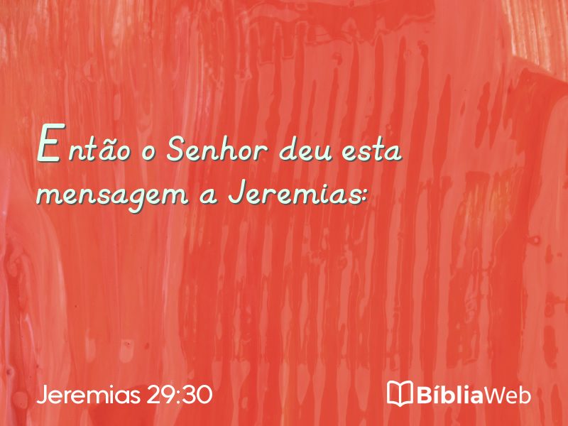 Jeremias 29:30 em imagem para compartilhar