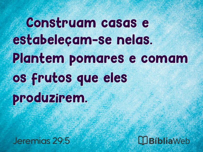 Jeremias 29:5 em imagem para compartilhar