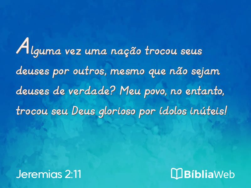 Jeremias 2:11 em imagem para compartilhar