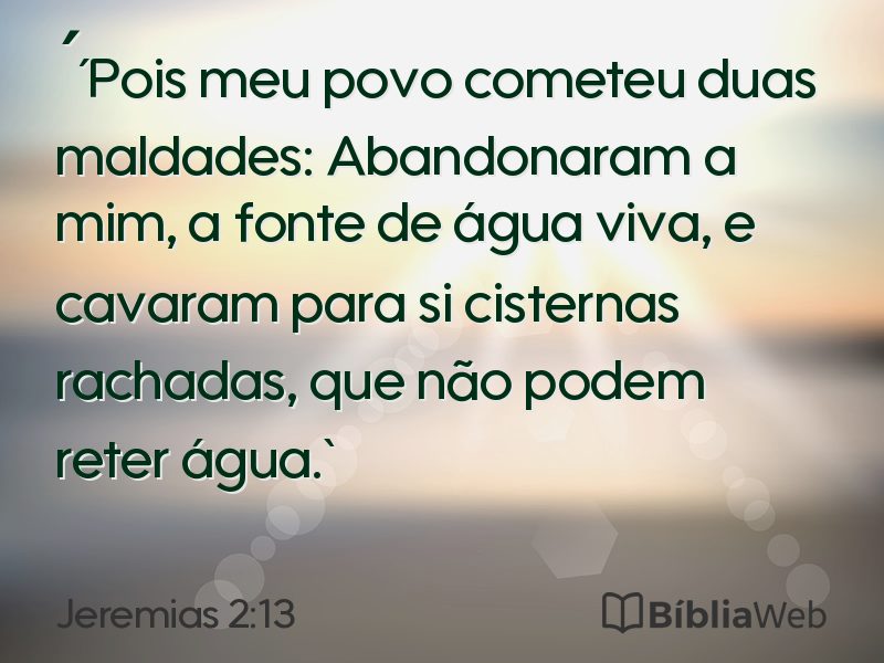 Jeremias 2:13 em imagem para compartilhar