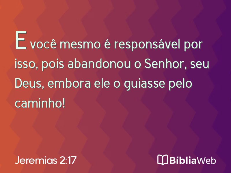Jeremias 2:17 em imagem para compartilhar