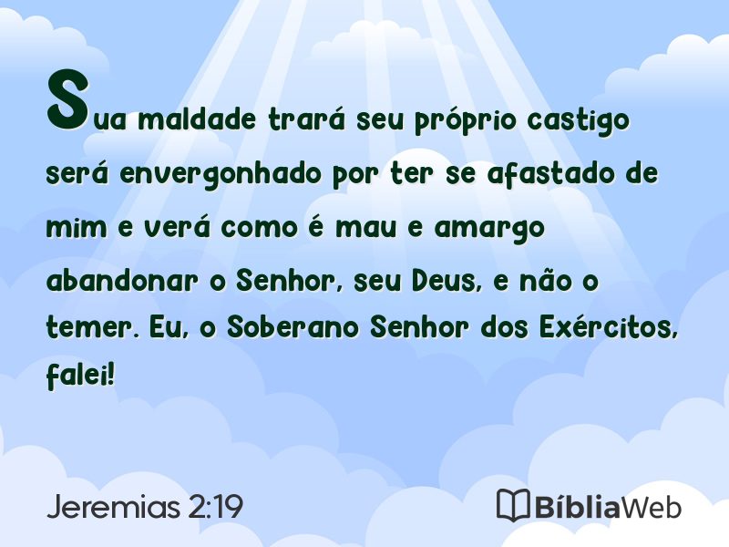 Jeremias 2:19 em imagem para compartilhar