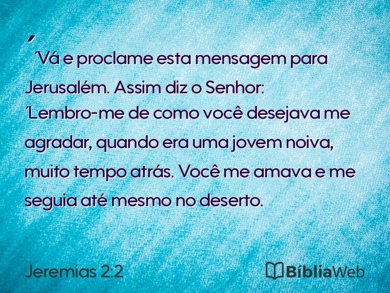 Jeremias 2:2 em imagem para compartilhar